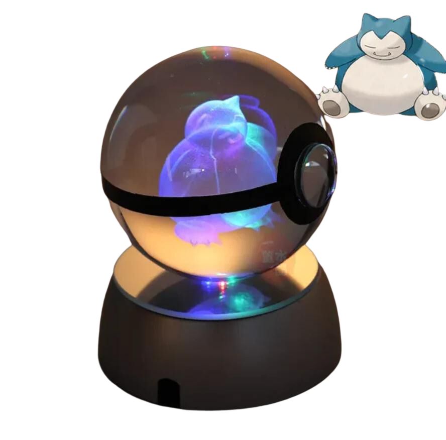 Beastball | 3D-gegraveerde kristallen bol met LED Licht Voet