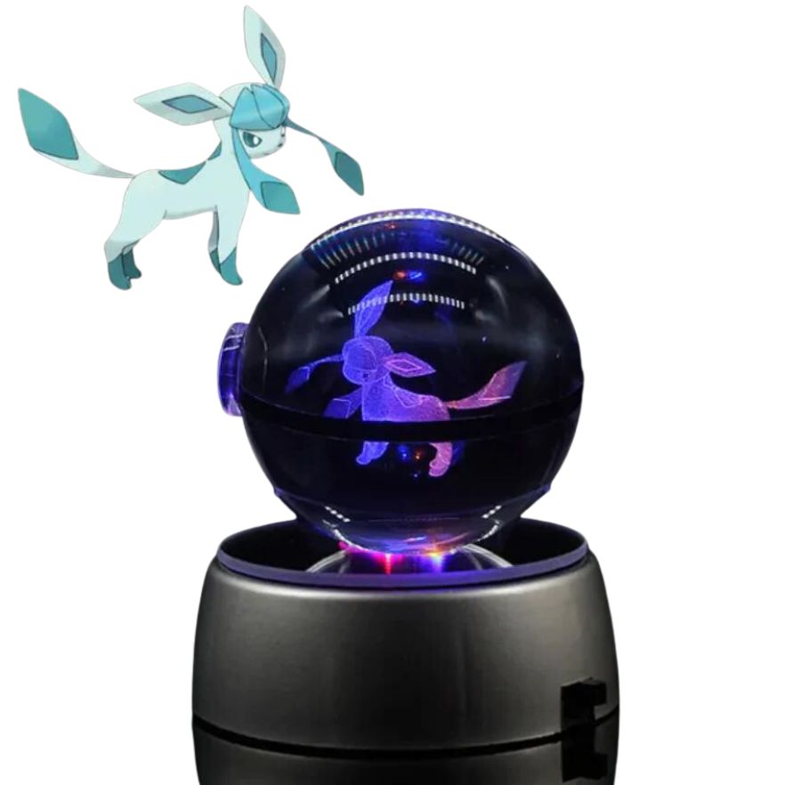 Beastball | 3D-gegraveerde kristallen bol met LED Licht Voet